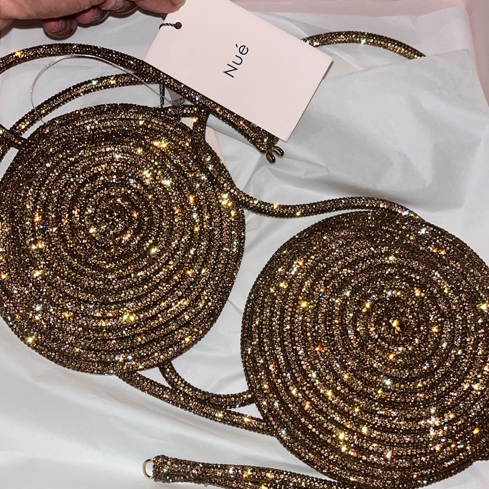 NUE RARE EMBELLISHED BRA TOP - Picture 2 of 5